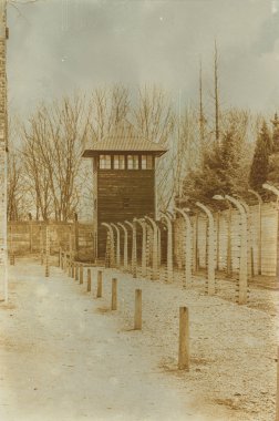 Etkisi auschwitz concentrat yaşında sepya dijital grunge sıkıntılı