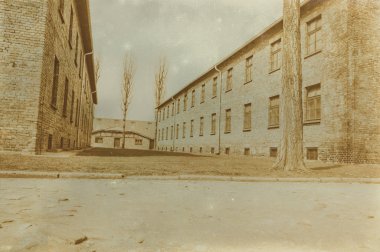 Etkisi auschwitz concentrat yaşında sepya dijital grunge sıkıntılı