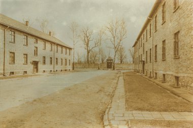 Etkisi auschwitz concentrat yaşında sepya dijital grunge sıkıntılı