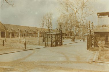 Etkisi auschwitz concentrat yaşında sepya dijital grunge sıkıntılı