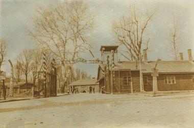 Etkisi auschwitz concentrat yaşında sepya dijital grunge sıkıntılı