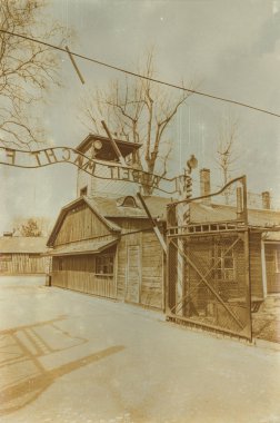 Etkisi auschwitz concentrat yaşında sepya dijital grunge sıkıntılı