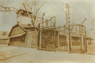 Etkisi auschwitz concentrat yaşında sepya dijital grunge sıkıntılı