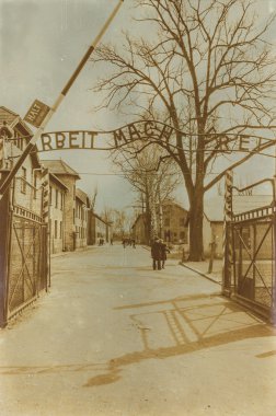 Etkisi auschwitz concentrat yaşında sepya dijital grunge sıkıntılı