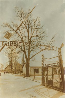 Etkisi auschwitz concentrat yaşında sepya dijital grunge sıkıntılı