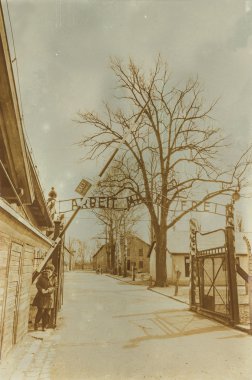 Etkisi auschwitz concentrat yaşında sepya dijital grunge sıkıntılı