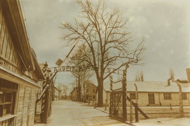 Etkisi auschwitz concentrat yaşında sepya dijital grunge sıkıntılı