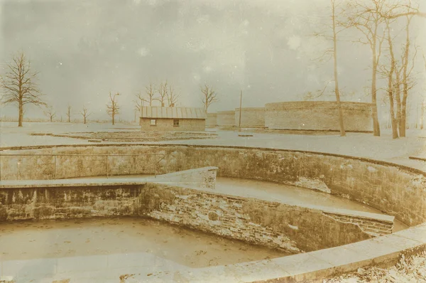 Etkisi auschwitz concentrat yaşında sepya dijital grunge sıkıntılı