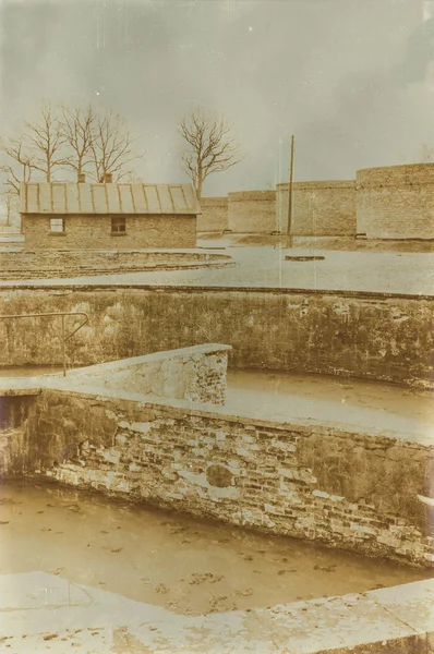 Etkisi auschwitz concentrat yaşında sepya dijital grunge sıkıntılı