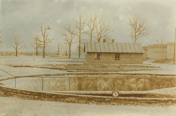 Etkisi auschwitz concentrat yaşında sepya dijital grunge sıkıntılı