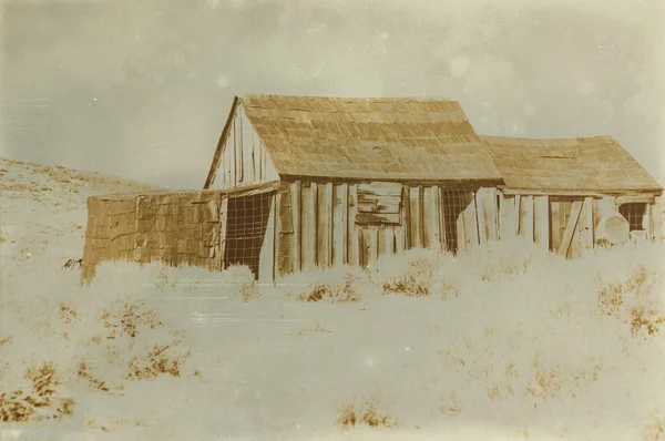 Sepia envejecida grunge digital efecto angustiado Bodie Estado Histórico — Foto de Stock