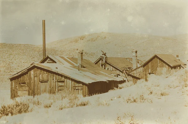 Sepia envejecida grunge digital efecto angustiado Bodie Estado Histórico — Foto de Stock