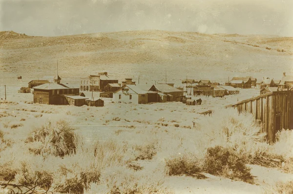 Пожилая сепия цифровой гранж бедственное влияние Bodie State Historic — стоковое фото