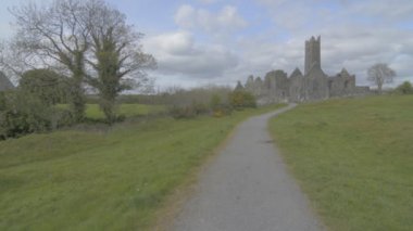 ünlü İrlandalı landmark, quin abbey, county clare, İrlanda