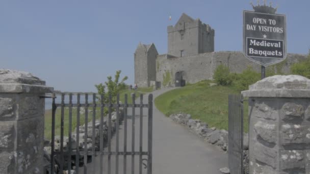 Dunguaire castle nära kinvarra i Co galway, Irland — Stockvideo