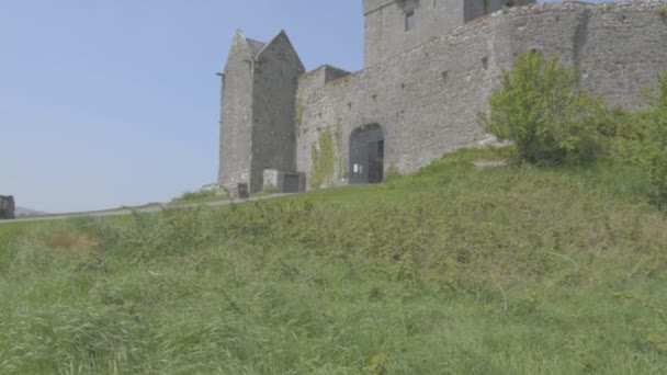 Castelo de Dunguaire perto de Kinvarra em Co. Galway, Irlanda — Vídeo de Stock