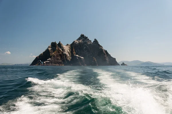 Skellig Michael, wpisanego na listę światowego dziedzictwa UNESCO, Kerry, Irlandia. Gdzie zostały nakręcone sceny Star Wars! — Zdjęcie stockowe