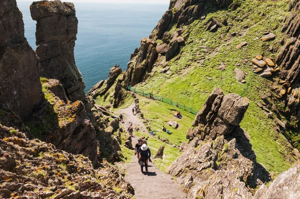 Skellig Michael, wpisanego na listę światowego dziedzictwa UNESCO, Kerry, Irlandia. Gdzie zostały nakręcone sceny Star Wars! — Zdjęcie stockowe