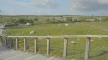 5000 yıl Burren, Milli Parkı, Co. Clare - İrlanda - eski Polnabrone Dolmen düz video profili.
