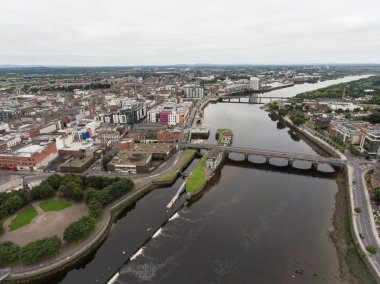 Limerick şehir manzarası, İrlanda Hava görünümünü cityscape