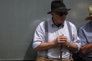 Clare, İrlanda - 23 Haziran 2016: Spancill Hill, İrlanda. Spancil Hill at Fuarı. Her yıl 23 Haziran meydana Spancill Hill adil, İrlanda'nın ve Avrupa'nın en eski tarihi at Fuarı,.