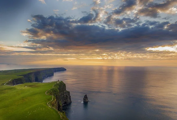 Cliffs Moher Aerial Landscape Stock Image