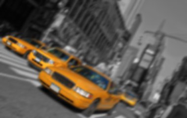 Bir arka plan bulanık görüntü B&W Nyc