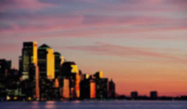 Una vista borrosa fuera de foco de la ciudad de Nueva York — Foto de Stock