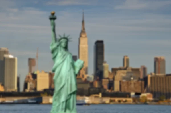 Una vista borrosa fuera de foco de la ciudad de Nueva York — Foto de Stock