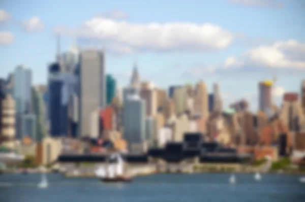 Una vista sfocata sullo sfondo da New York — Foto Stock