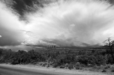 sedona, arizona hareket bulutlar fırtına