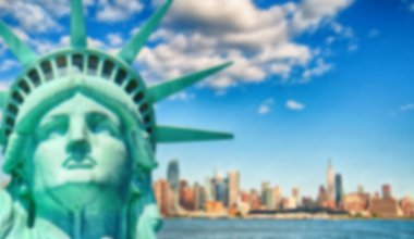 New York City'e bulanık arka plan görüntüsü