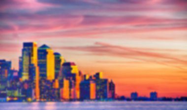 New York City'e bulanık arka plan görüntüsü