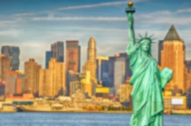 New York City'e bulanık arka plan görüntüsü