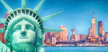 New York City'e bulanık arka plan görüntüsü