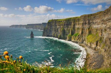 plaj ve sahil tarafından büyük uçurumlar ile deniz manzarası