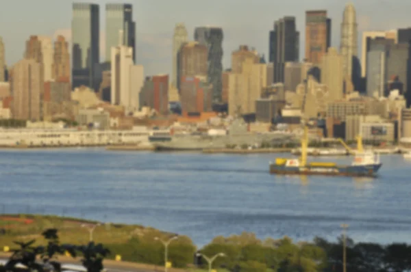 Suddig ur fokus bakgrund effekt, New York City stadsbild — Stockfoto