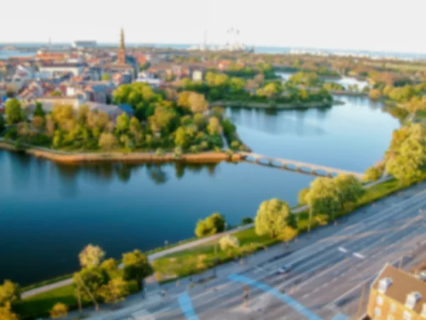 Verschwommener Hintergrundeffekt, Kopenhagen dänische Städte — Stockfoto