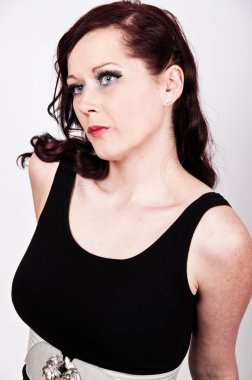 20 bir şey kadın iyi görünümlü bir portre