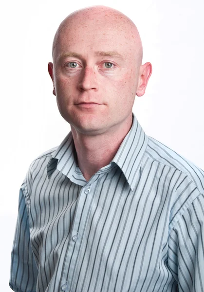 Business man portrait in his 30's on white — Stock Photo, Image