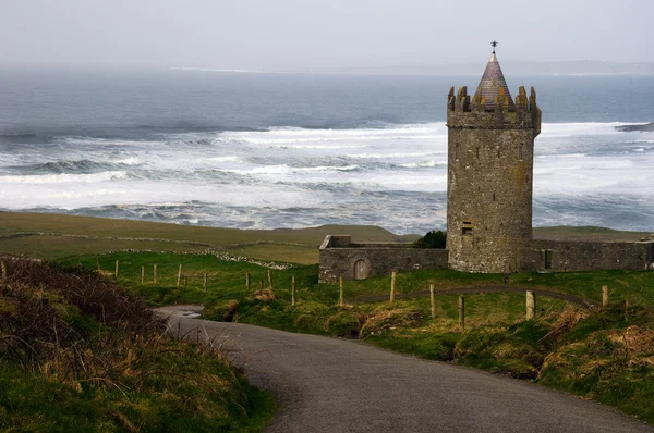 Irlandês castelo em um inverno frio dia ventoso — Fotografia de Stock