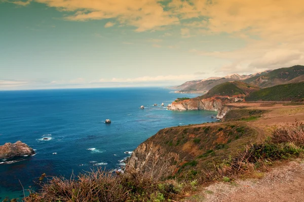 Paisaje marino y paisaje paisajístico costero — Foto de Stock