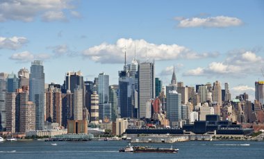 New york cityscape hudson Nehri üzerinde