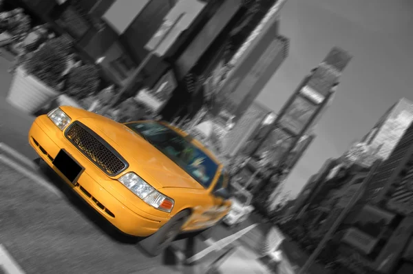 New York City Times Square, le mouvement de taxi flou — Photo