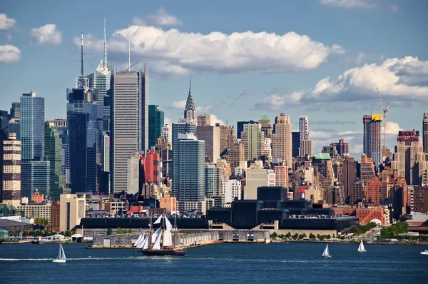 Vackra new york stadsbild över hudson — Stockfoto