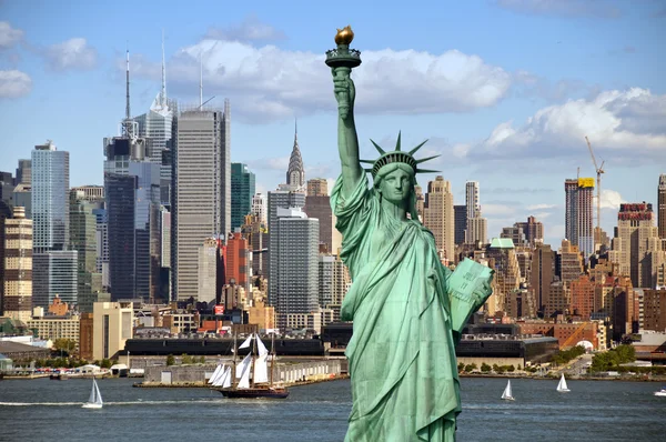 New York vecchia grande nave a vela a Hudson — Foto Stock