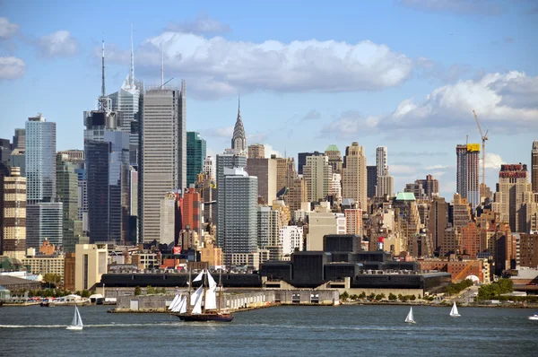New york city oude grote zeilschip in hudson — Stockfoto