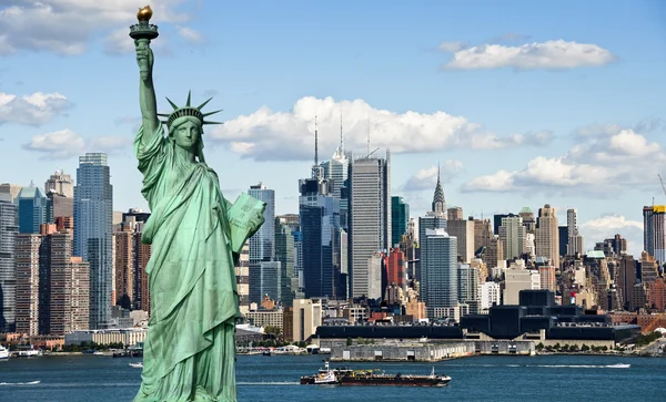 Concepto de turismo de la ciudad de Nueva York con la libertad estatua Imagen de archivo