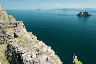 Skellig Michael, Unesco Dünya Mirası, Kerry, İrlanda. Star Wars Force sahne uyanır bu adada filme. yaban Atlantik yolu