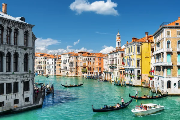 The Palazzo dei Camerlenghi and the Grand Canal in Venice, Italy Stock Image